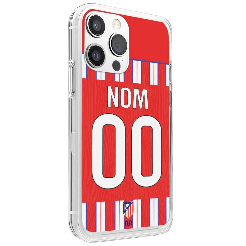 Coque Foot Atlético Madrid domicile 24-25 Personnalisable (Prénom/Nom) - iPhone & Samsung