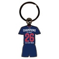 Porte-clés en métal réplique du maillot domicile de Paris Champion d’Europe 2026