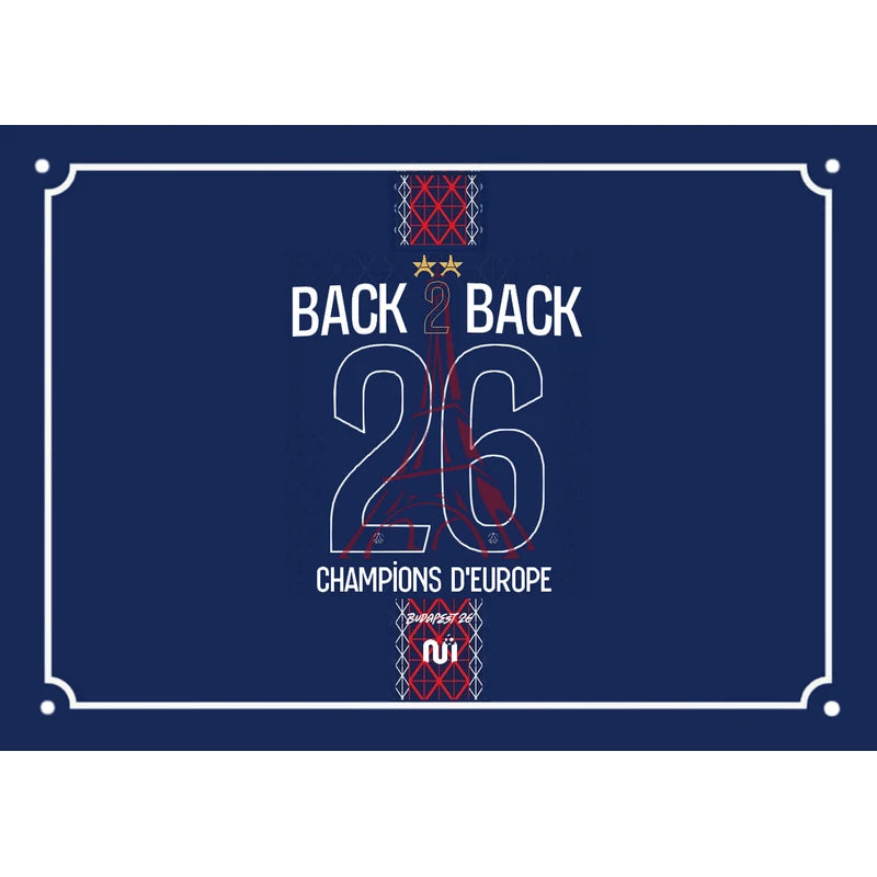 Plaque de rue Paris Budapest 2026 maillot domicile Back 2 Back