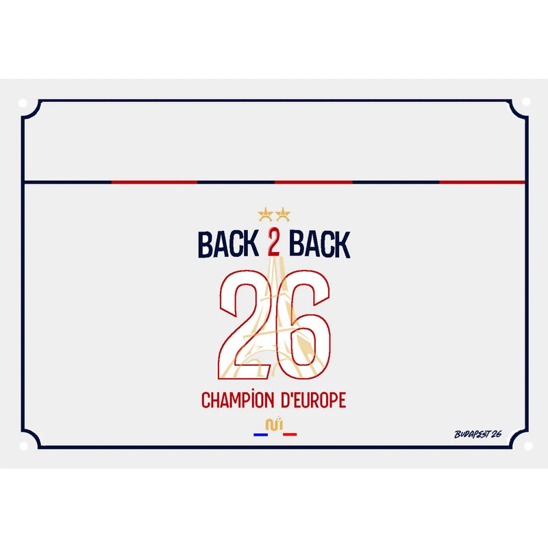 Plaque de rue Paris Budapest 2026 blanc maillot extérieur Back 2 Back