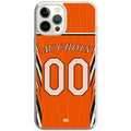 Coque de téléphone basket Le Mans 2026-2027 orange, avec motifs noirs et blancs, inscription « Au choix » et numéro 00.