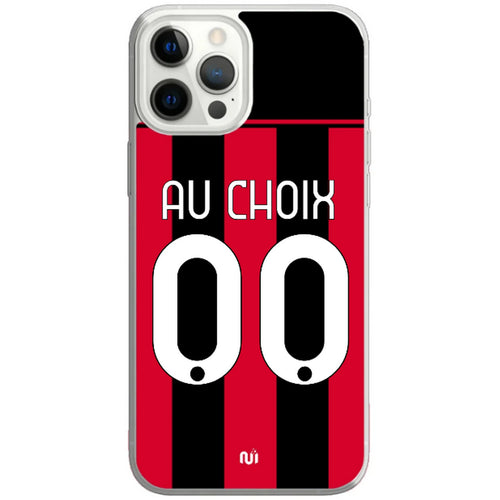 Coque téléphone maillot AC Milan domicile  2026 2027 personnalisable prénom et numéro au choix