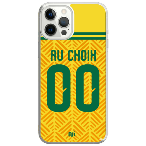 Coque téléphone maillot Afrique du Sud domicile  CDM 2026 personnalisable prénom et numéro au choix