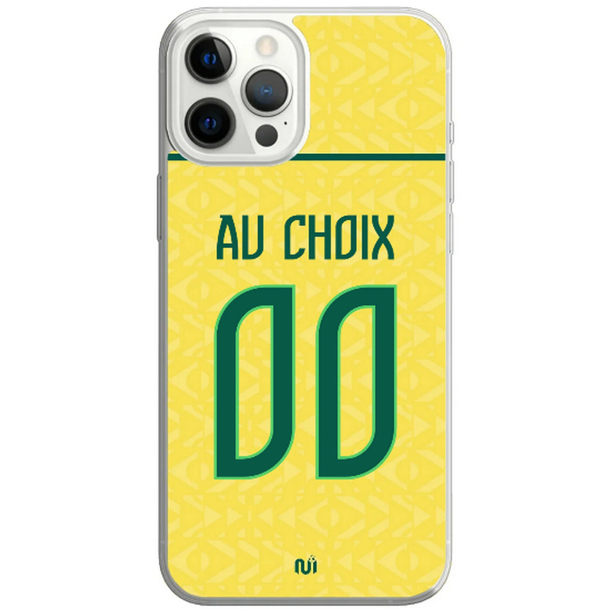 Coque téléphone maillot Brésil domicile  CDM 2026 personnalisable prénom et numéro au choix