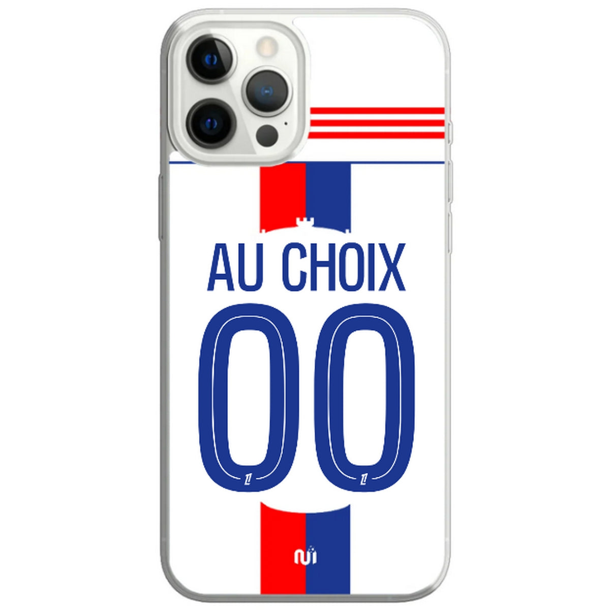 Coque téléphone maillot Lyon domicile  2026 2027 personnalisable prénom et numéro au choix