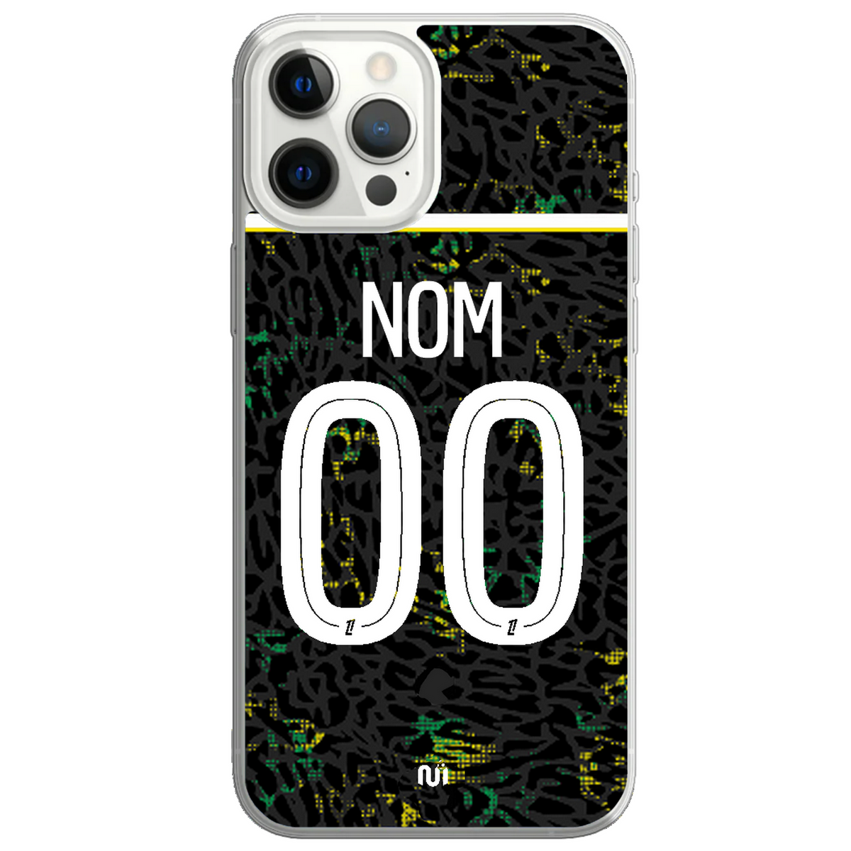 Coque téléphone maillot Nantes exterieur 2026 2027 personnalisable prénom et numéro au choix
