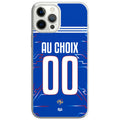 Coque téléphone maillot de rugby France domicile  2026 2027 personnalisable prénom et numéro au choix