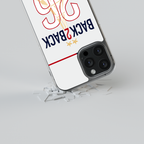 Coque Paris Back 2 Back Extérieur 2026, mise en scène d’un impact sur un angle du téléphone.