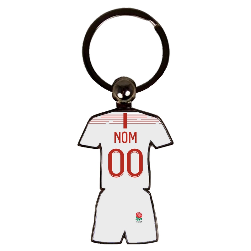 Porte clés rugby maillot Angleterre domicile coupe du monde 2023 personnalisable