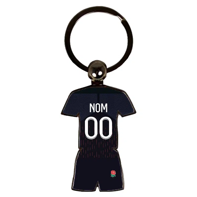 Porte clés rugby maillot Angleterre domicile coupe du monde 2023 personnalisable