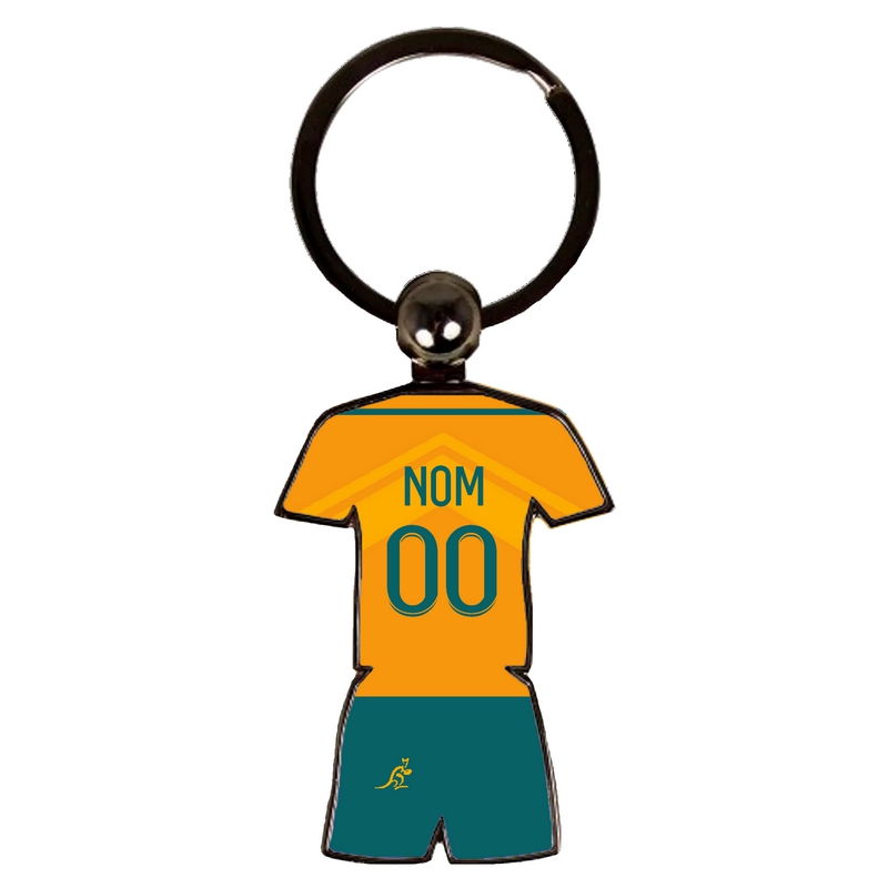 Porte clés rugby maillot Australie domicile coupe du monde 2023 personnalisable
