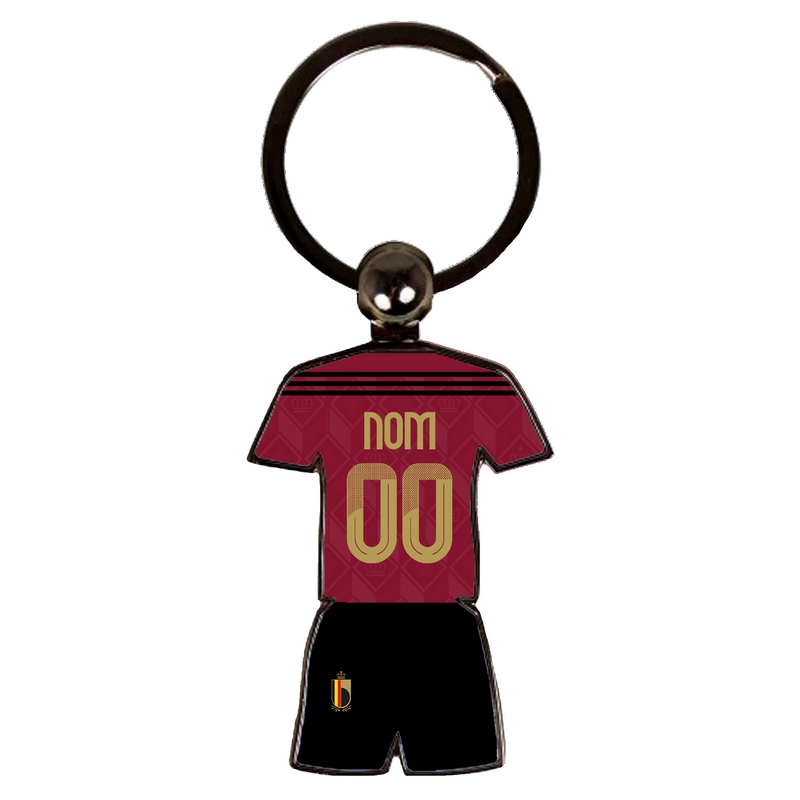 Porte clés football maillot Belgique domicile euro 2024 personnalisable