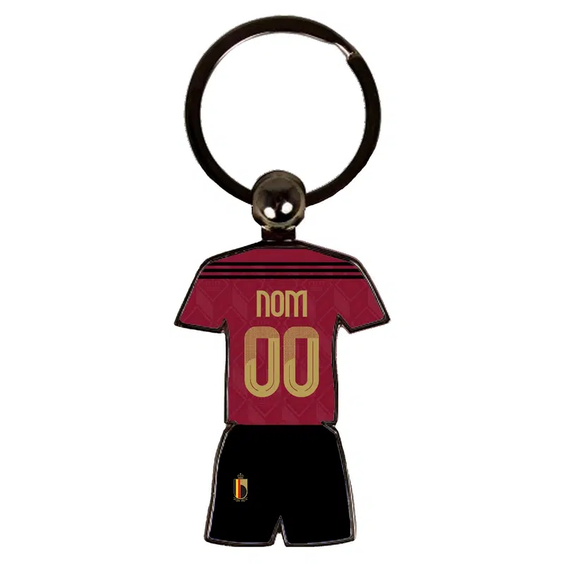 Porte clés football maillot Belgique domicile euro 2024 personnalisable