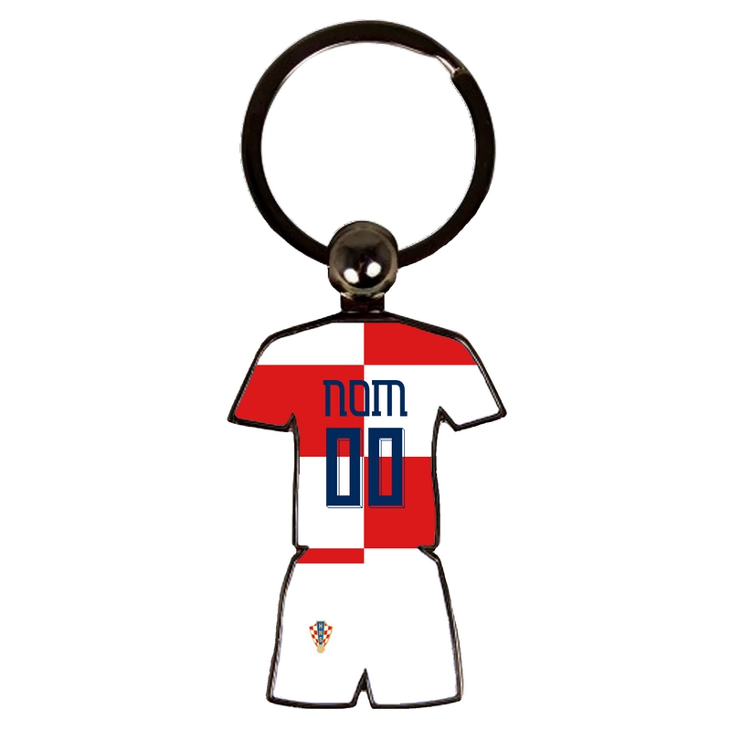 Porte clés football maillot croatie domicile euro 2024 personnalisable