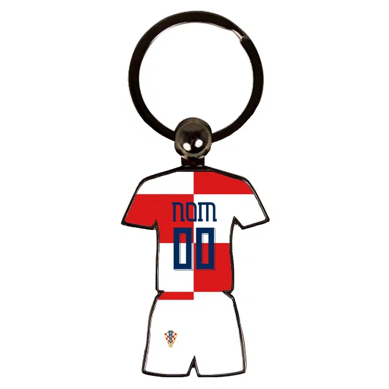 Porte clés football maillot croatie domicile euro 2024 personnalisable
