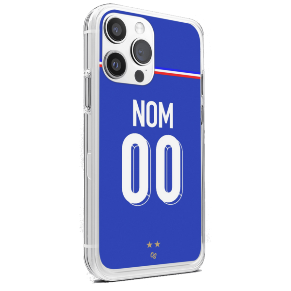 Coque de foot France domicile 2024 personnalisable