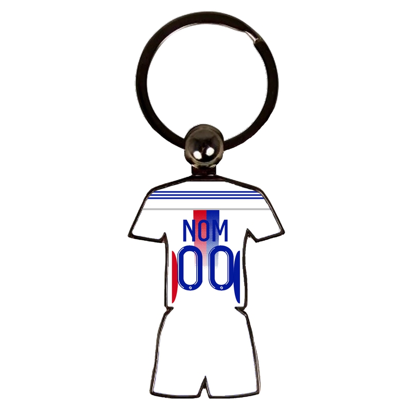 Porte-clés maillot personnalisé Lyon 2024-2025 avec nom et numéro