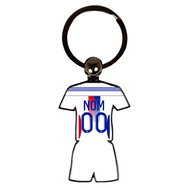 Porte-clés maillot personnalisé Lyon 2024-2025 avec nom et numéro