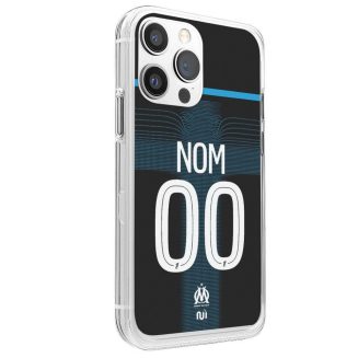 Coque de téléphone Olympique de Marseille extérieur 2025-2026 personnalisée avec nom et numéro en silicone