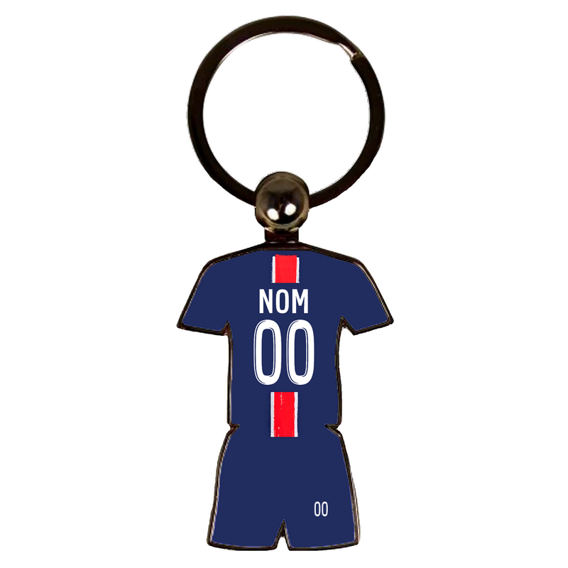 Porte-clés maillot personnalisé Paris domicile 2024-2025 avec nom et numéro