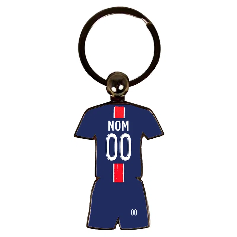 Porte-clés maillot personnalisé Paris domicile 2024-2025 avec nom et numéro