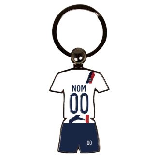 Porte-clés maillot Paris extérieur 2024 2025 personnalisable avec nom et numéro