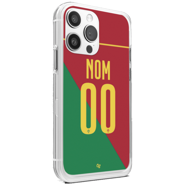 Coque de foot Portugal maillot domicile coupe du monde 2022 personnalisable