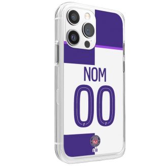 Coque de téléphone Toulouse FC domicile 2025-2026 personnalisée avec nom et numéro en silicone