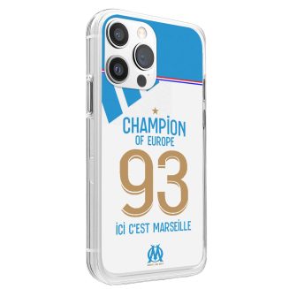 Coque de téléphone Marseille champion d’Europe 1993 – design maillot OM rétro en silicone