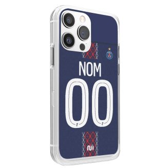 Coque de téléphone Paris Saint-Germain domicile 2025-2026 personnalisée avec nom et numéro en silicone