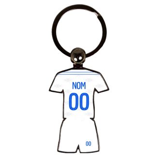 Porte-clés maillot Auxerre domicile 2024 2025 personnalisable avec nom et numéro