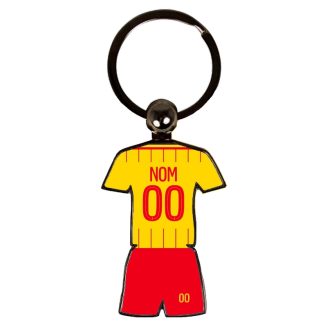 Porte-clés maillot Lens domicile 2024 2025 personnalisable avec nom et numéro