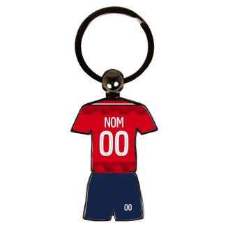 Porte-clés maillot Lille domicile 2024 2025 personnalisable avec nom et numéro