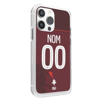Coque de téléphone FC Metz domicile 2025-2026 personnalisée avec nom et numéro en silicone