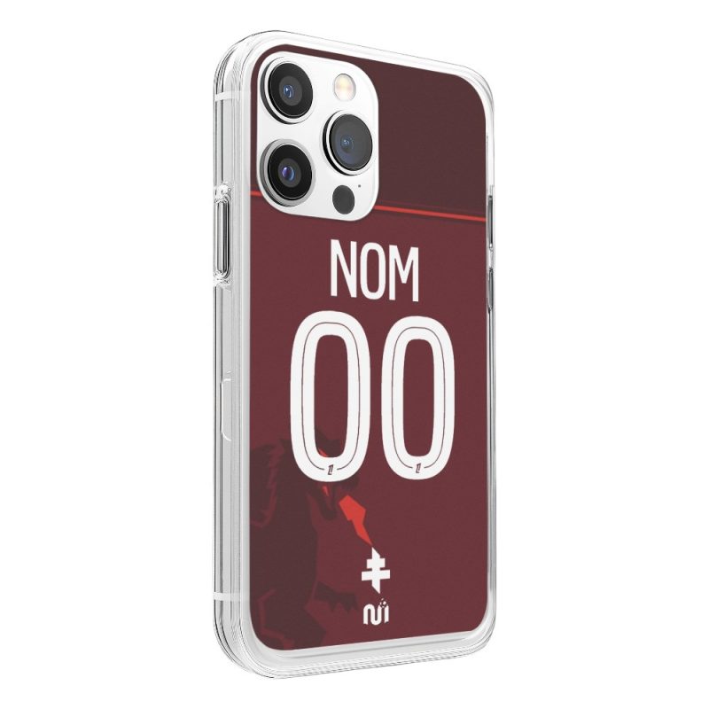 Coque de téléphone Letz domicile 2025-2026 personnalisée avec nom et numéro en silicone