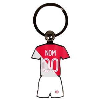 Porte-clés maillot AS Monaco domicile 2025 2026 personnalisable avec nom et numéro