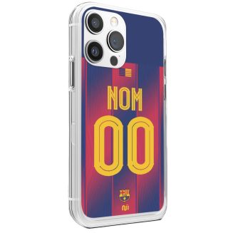 Coque FC Barcelone maillot domicile 2025 2026 personnalisable avec nom et numéro