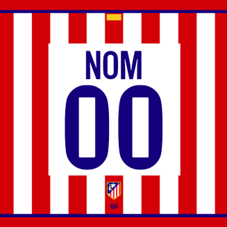 Plaque de Rue Atlético Madrid 2025/2026 – Maillot Domicile