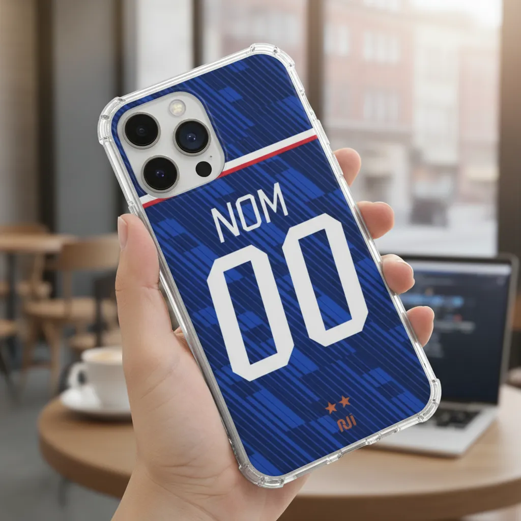 Coque Personnalisable Équipe de France – Coupe du Monde 2026 (Domicile) – Silicone Souple – Image 2