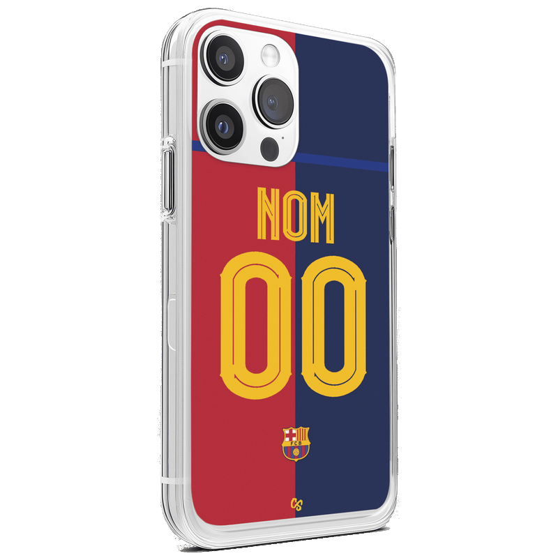 Coque de foot Barcelone domicile 2024-2025 personnalisable