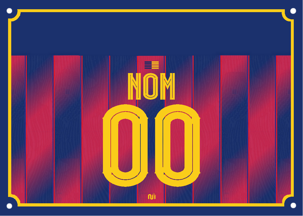 Plaque de Rue Barcelone 2025/2026 – Maillot Domicile