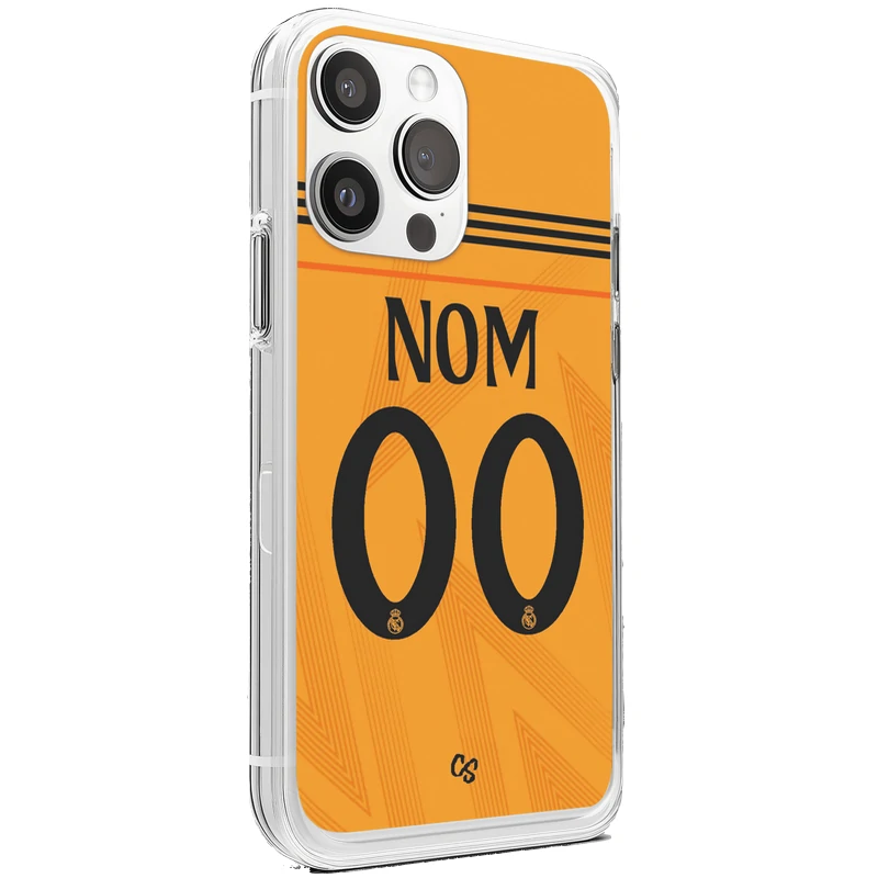 Coque Foot Réal Madrid Extérieur 24-25 Personnalisable (Prénom/Nom) - iPhone & Samsung