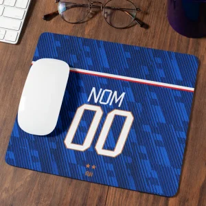 Tapis de souris football france personnalisable coupe du monde 2026 domicile