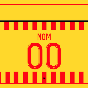 Plaque de rue décorative RC Lens maillot domicile 2024 2025 personnalisée avec nom et numéro