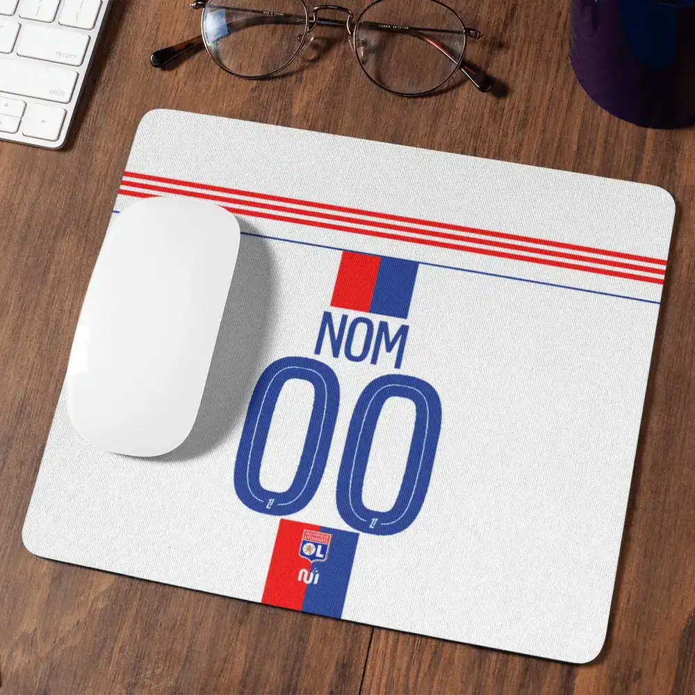 Tapis de souris football lyon personnalisable domicile 2026-2027
