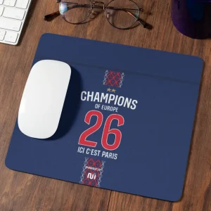 Tapis de souris Paris champion d'Europe 2026 2 étoiles domicile