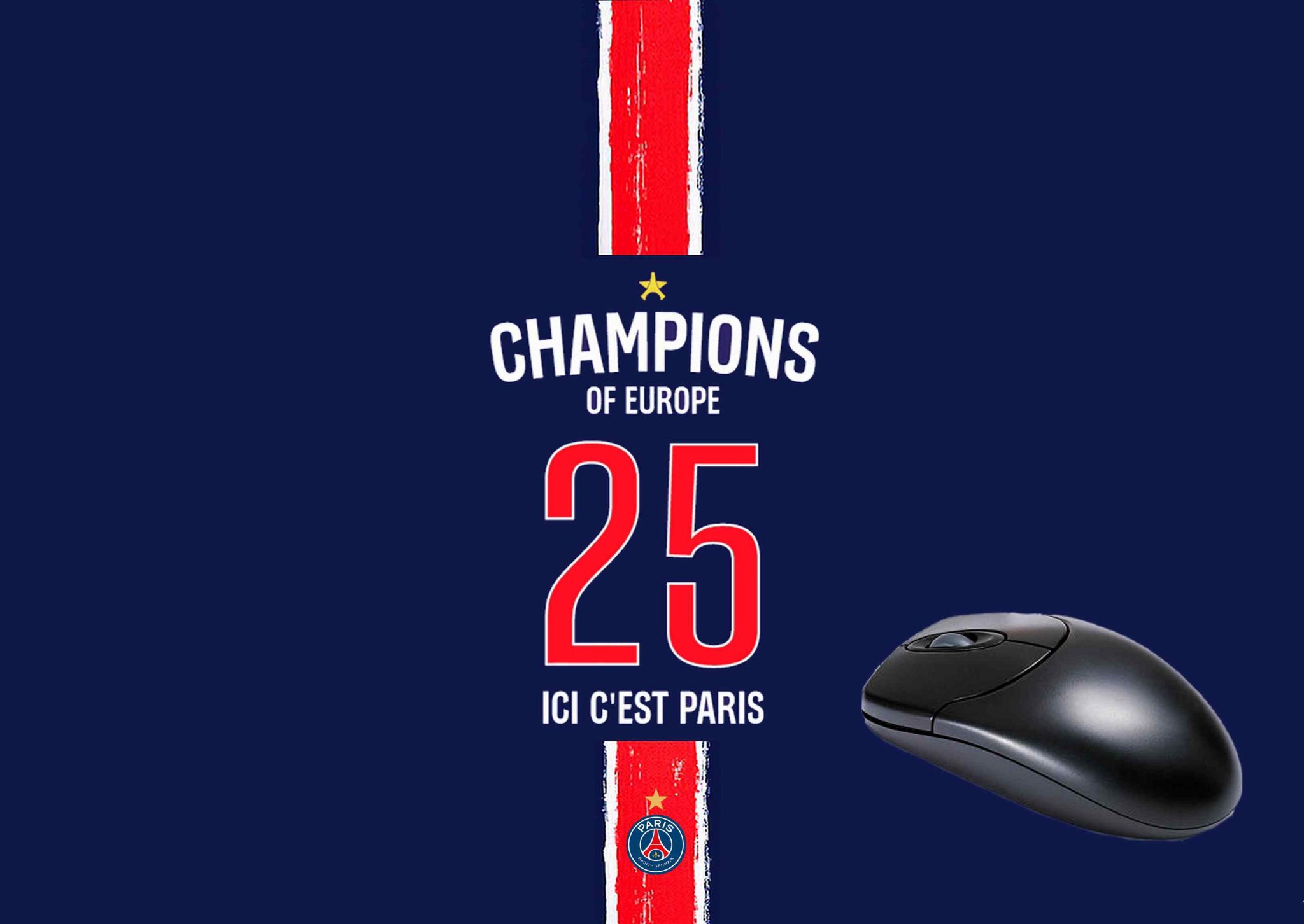 TAPIS DE SOURIS PARIS CHAMPION D EUROPE 2025