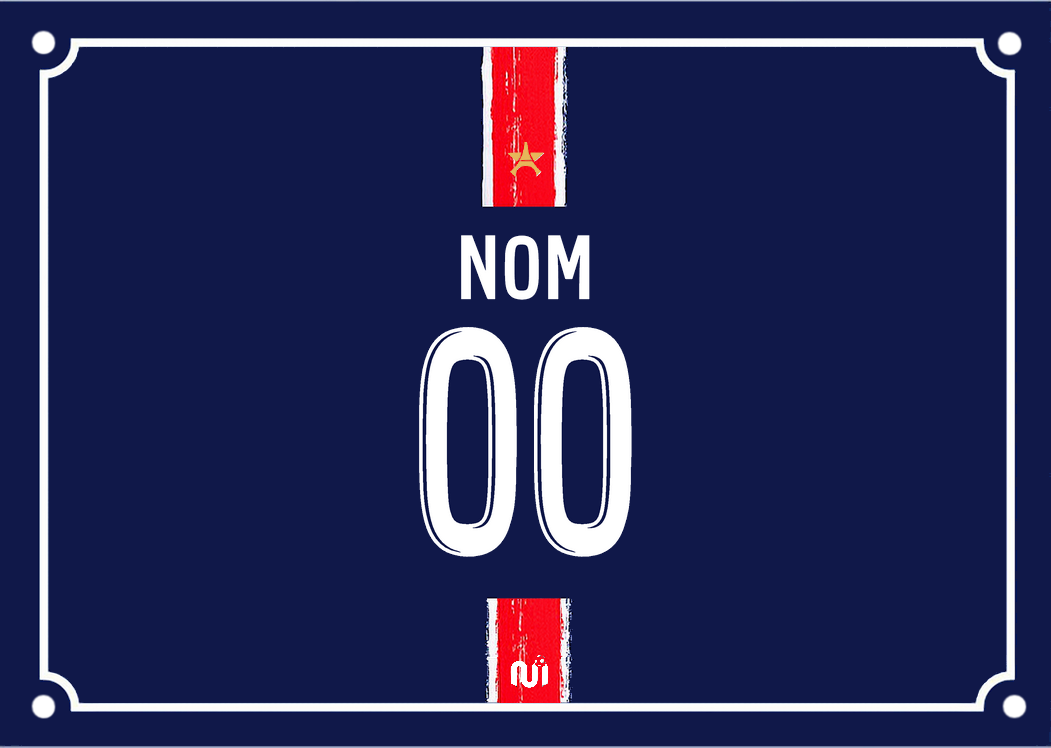 Plaque de Rue Paris Domicile 2024/2025 – Personnalisable