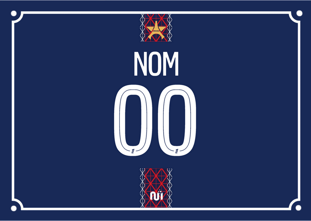 Plaque de Rue Paris Domicile 2025/2026 – Personnalisable