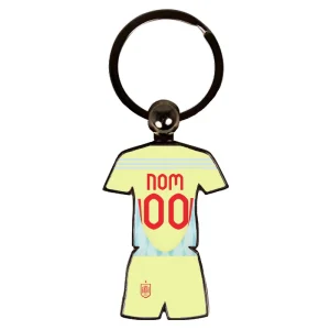 Porte-clés Maillot Espagne extérieur 2024 - Cadeau Foot Personnalisable (Nom & Numéro)